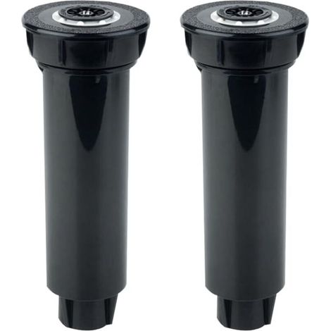 Due testine di irrigazione retrattili con ugelli angolabili da 25° a 360° per un'irrigazione efficiente del prato (1/4)