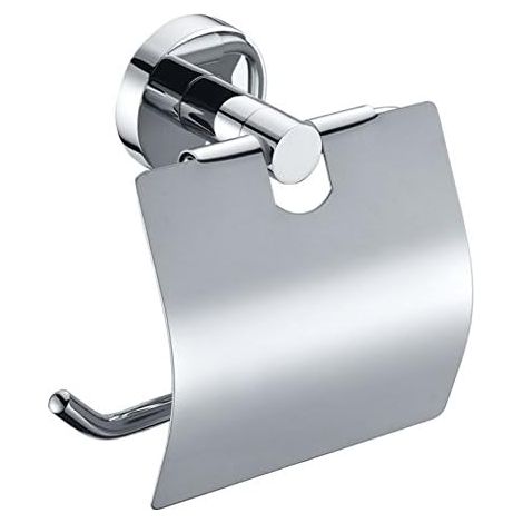 Porte-papier toilette chromé mural, support WC et rouleau de papier hygiénique (1/5)
