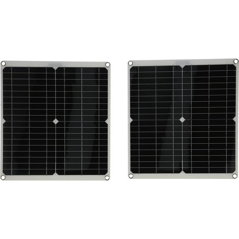 2 Stück 20V 25W flexible Solarmodulmodule mit 20A Solarladereglerkabel und Batterieklemme (1/5)