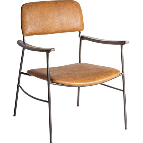 Fauteuil Waky Marron Vintage en Polipiel - Brun Caramel Vieilli Vintage (1/5)