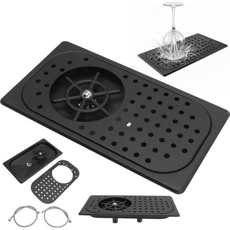 Évier de Bar avec Rinceur de Verre, Pichet en Acier Inoxydable, Rinceur de Gobelet, Rinceur de Nettoyage de Verre, Lavage à Haute Pression avec Tuyau D'égouttement pour Bar