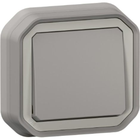 Interrupteur va-et-vient encastré Plexo 10AX IP55 - Gris - Legrand
