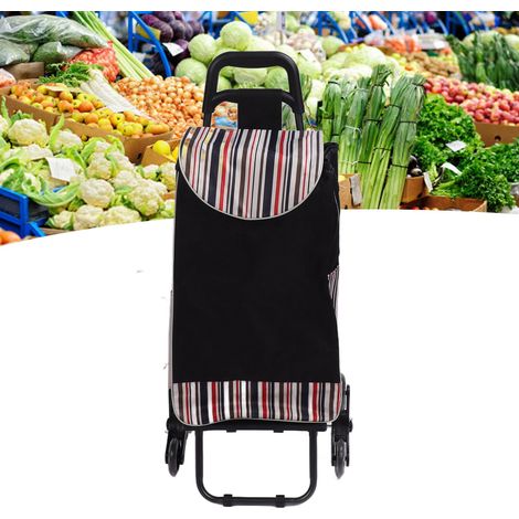 Diable Transportable Léger en Acier Inoxydable avec Sac pour Marché Voyage Bureau (1/5)