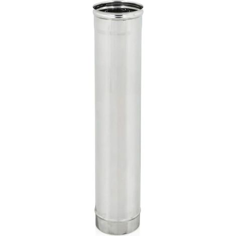 MAKA Modulo Lineare 1000 mm Canna Fumaria Coassiale Doppia Parete Inox Ø 200/300 mm (1/5)