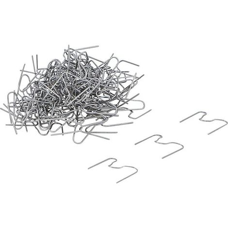 Jeu d'Agrafes de Réparation 100 pcs 0,6 mm - Pour Coins Extérieurs - Fixation Solide et Pratique - D-Work (1/5)