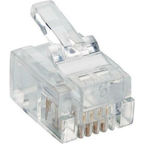 Fiche modulaire mâle Lumberg P 127 RJ11 mâle, droit RJ11 Pôle: 6p4c transparent 1 pc(s) D26363 (1/3)