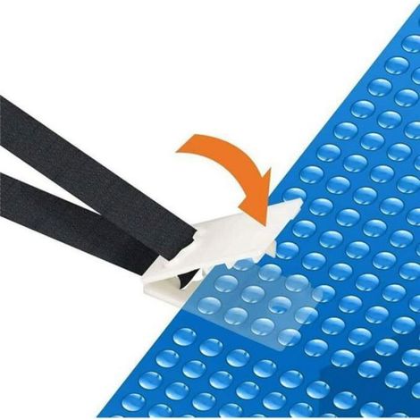 Sangle de Fixation pour Rouleau de Couverture de Piscine - Universel - Convient Couvertures Solaires 10 à 24 Pieds Épaisseur 8 à 16 mm - Kit de 4 Pièces (1/5)