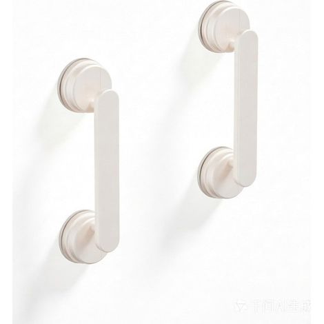 Set of 2 suction cup door handles, for glass doors, microwave cabinets, no drilling required, made of zinc alloy, antique bronze finish, for bathroom, kitchen, easy to install (1/5)