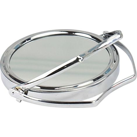 Miroir cosmétique pliable de bureau, cadre en métal, verre à reflet clair, miroir de table pratique pour maquillage et soin quotidien (1/5)