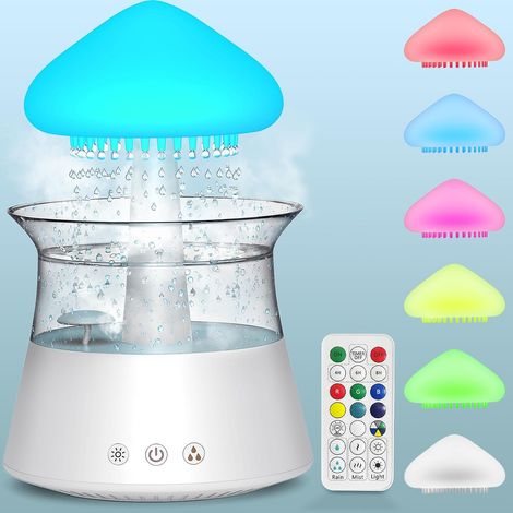 Rain Cloud Humidifier,  Rain Cloud Humidifier with Remote Control,  Mushroom Water Lamp,  Bedroom Humidifier (1/5)