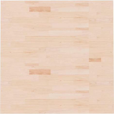 Plateau de table Design Moderne, Dessus de table de salle à manger, carré 90x90x1,5 cm Bois chêne massif non traité OIB3960E (1/4)