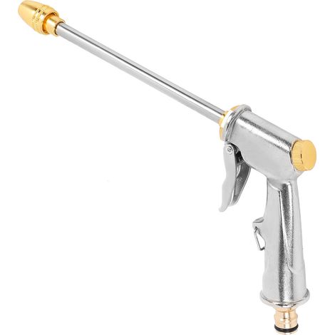 Pistolet à eau haute pression avec long tuyau et buse en laiton réglable pour le lavage de voiture et l'arrosage du jardin. (1/5)