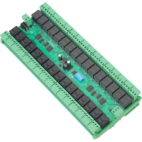 Carte d'extension, module relais 32 canaux RS485, télécommande, automate programmable, rail DIN 12 V (1/5)