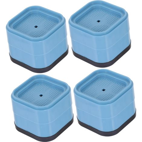 Lot de 4 roulettes pour machine à laver, 6 cm, empilables, antidérapantes, pour table, canapé, pieds de lit (2 couches) (1/5)
