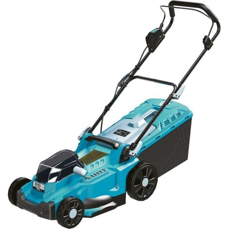 Cortacésped inalámbrico de 37 cm, 2 baterías de 18 V, 0 Ah, SAS+ALL - DED7199
