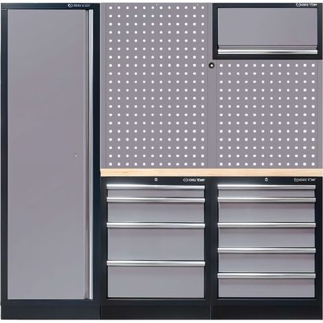 KING TONY - Demi mobilier d'atelier option droite - gris (1/5)