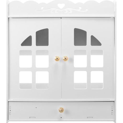 Organisateur mural de salle bain, armoire rangement pour maquillage sans perçage, design élégant (1/5)
