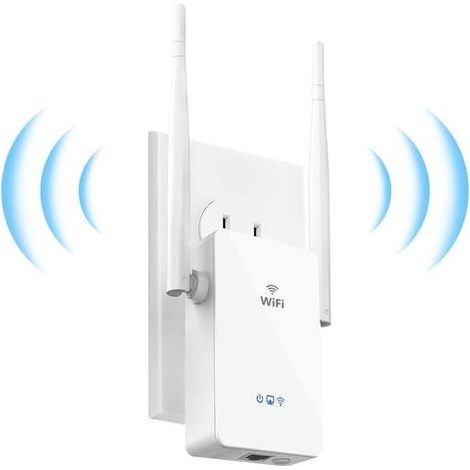Répéteur WiFi 300Mbps 2,4 GHz sans Fil WiFi Range Extender, WiFi Booster, Amplificateur WiFi Compatible Mode Repeteur/AP/Routeur, Port Ethernet, WPS, Connexion Stable, Compatible Tous Les Routeurs (1/5)
