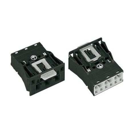 Connecteur d'alimentation série (connecteur réseau) WINSTA MIDI WAGO 770-713 mâle, droit Nombre total de pôles: 2 + PE 25 A noir 1 pc(s) D10715 (1/2)