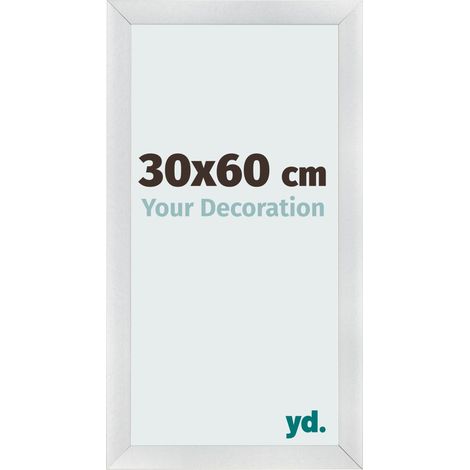 yd. - Cadre photo 30x60 - Argent Mat - MDF - Pisa (1/5)