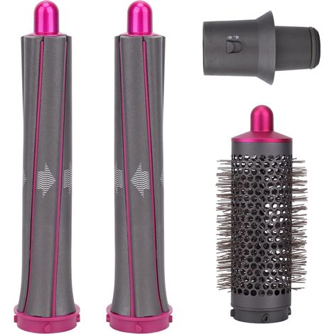 Barils à cheveux longs et brosse volumisante ronde pour coiffeur Dyson Airwrap, le kit de coiffure comprend 2 longs barils de frisage, 1 brosse volumisante ronde, 1 adaptateur (1/5)