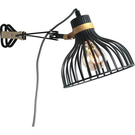 Anne Lighting - aplique de pared - Dunbar - negro - metal -