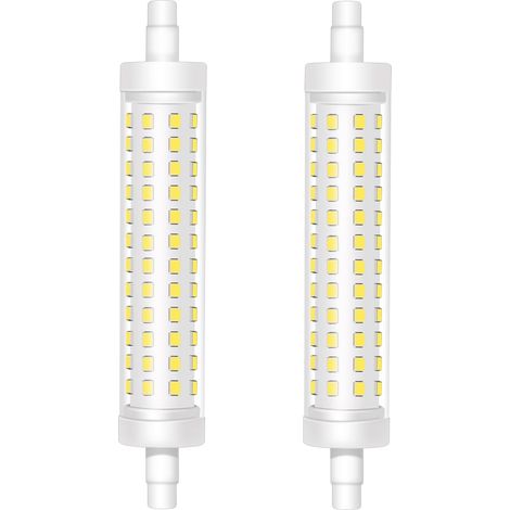 Ampoule LED R7s 118mm, Blanc Froid 6000K 12W R7s LED Double Extrémité Lampe Linéaire Remplace 120W J118 Lampe Halogène, 1500LM, AC 220V-240V, Non Dimmable, Lot de 2 (1/5)