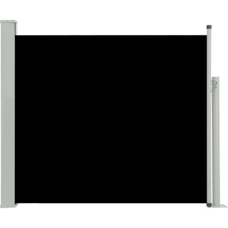 Tenda da sole parasole laterale retrattile per patio giardino terrazza balcone schermo di protezione visiva 100 x 300 cm nero 020007186
