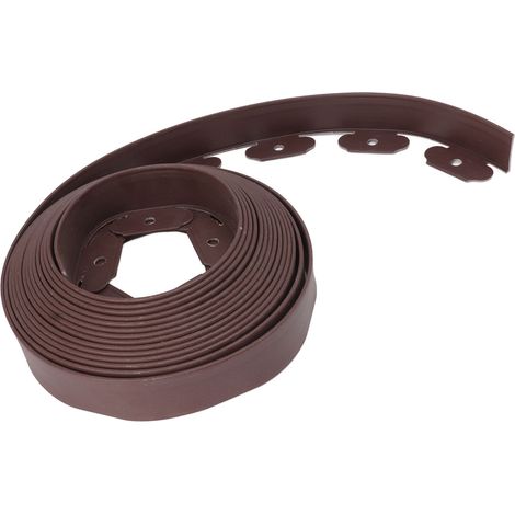 Kit de bordure de jardin, en PE en forme de L, facile à déformer, sans creuser, marron, 5 x 5 x 1000 cm / 2 x 2 x 393,7 pouces (1/5)