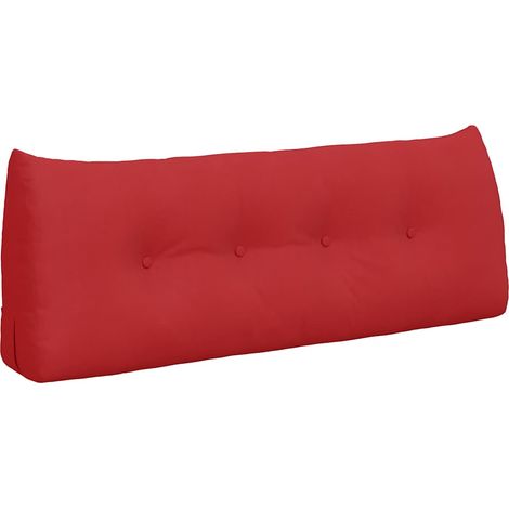 Rücken Kissen Rot 120 x 24 x 50 cm Stoff vidaXL