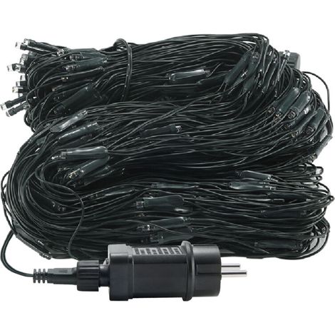 HENGMEI 6 x 4m Guirlande lumineuse Filet Lumineux LED, Rideau Lumineux avec télécommande, Halloween, Mariage, blanc chaud-DOU