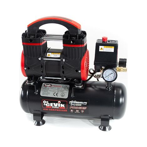 COMPRESSEUR SILENCIEUX 1HP SANS HUILE 8 BAR - 6 L