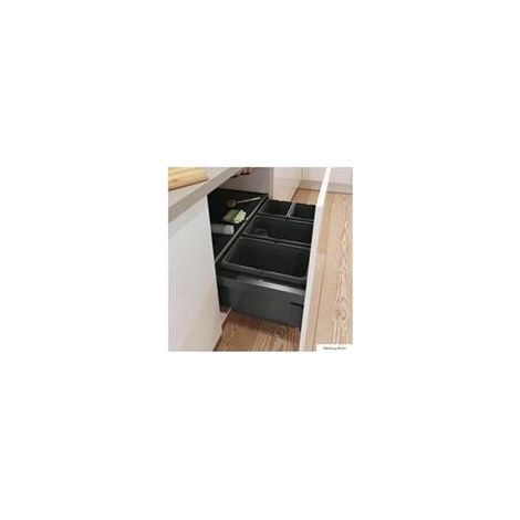 Naber Cox® Base 360 S/900-4, Abfallsammler für Frontauszüge, mit Biodeckel, anthrazit, H 360 mm (1/2)