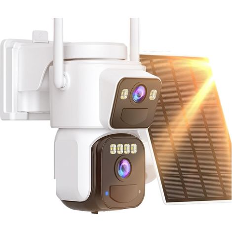 Caméra de Surveillance extérieure PTZ Solaire Wi-FI 8 MP, Batterie 7800 mAh intégrée, détection Humaine 4K, Double écran(8MP WiFi 32GB Card) (1/5)