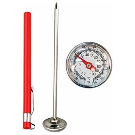 Thermomètre de sol écologique pour mesurer la température, en acier inoxydable de qualité alimentaire, étanche