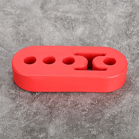 4 universelle, verstellbare 12-mm-Auspuffhalterungen aus Polyurethan, rot, mit Auspuffdämpfer, 4-Loch-Befestigung, robust und flexibel