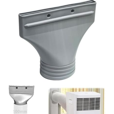 Adaptateur plat pour tuyau d'évacuation de climatisation 100mm – Installation rapide et sûre – Circulation d'air optimisée – Matériau durable (1/5)