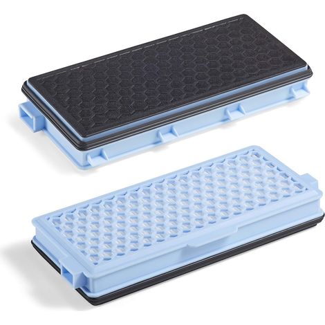 Filtres HEPA pour aspirateurs - Lot de 2 filtres à charbon actif compatibles avec le filtre SF-HA 50 pour le contrôle des odeurs des modèles des séries S8000 et C2 (1/5)
