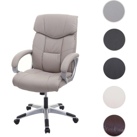 Fauteuil/siège de bureau M61, classique, similicuir, rouge