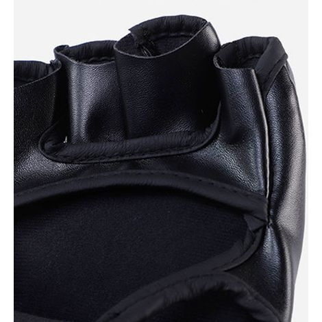 Gants de boxe demi-doigts en cuir épais doublé de latex avec motif griffes de tigre noir, adaptés à l'entraînement. (1/5)