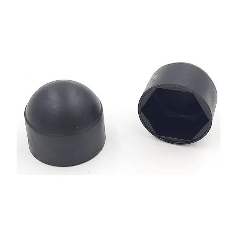 COPRIDADO IN POLIETILENE NERO  ESAGONO 17 mm - FILETTO 10 mm