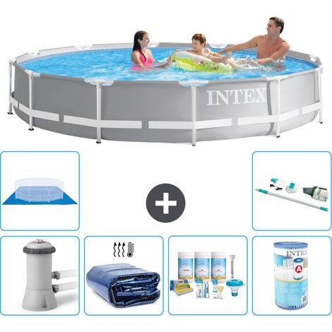 Intex Piscine Prism Frame Ronde - 366x76 cm - 7-pièces S42113 (1/3)