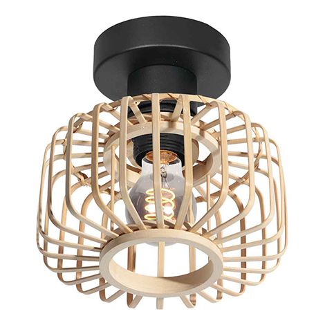 Steinhauer - plafón - Bloeba - natural - bambú metal - Ø 20cm - (1/3)