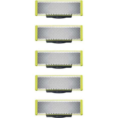 Cuchillas de repuesto Ahlsen compatibles con OneBlade para afeitadora/recortadora eléctrica OneBlade, de acero inoxidable de alta resistencia, para recortar, dar estilo y afeitar, paquete de 5.