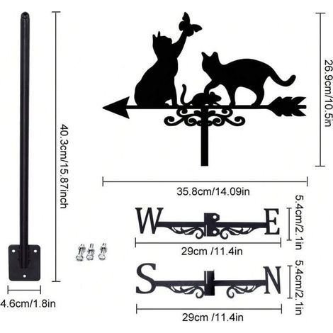 Marqueur de griffoir pour chat, papillon, décoration de toit et artisanat de jardin, décorations et ornements de jardin pour la maison (1/4)