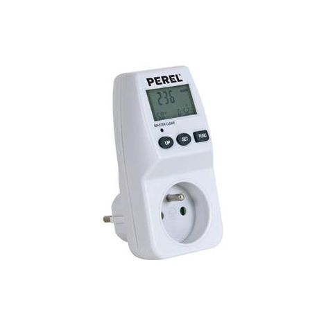 Destockoutils – Compteur de consommation électrique 3600W – Intensité maximale 16A – Afficheur LCD – Suivi de coût total et durée de service