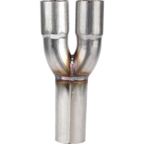 Tuyau D'échappement en Y Acier Inoxydable Dual 1.5'' ID Entrée Simple 1.75'' OD Collecteur de Fusion D'échappement de Sortie Long Tuyau en Y (1/5)