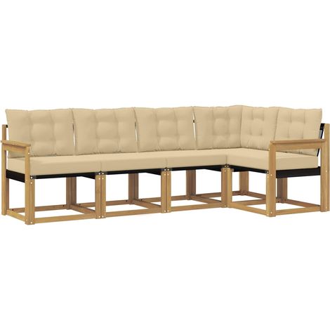 Set di divani da esterno con cuscino 5 pz Salotto da Giardino (1/5)