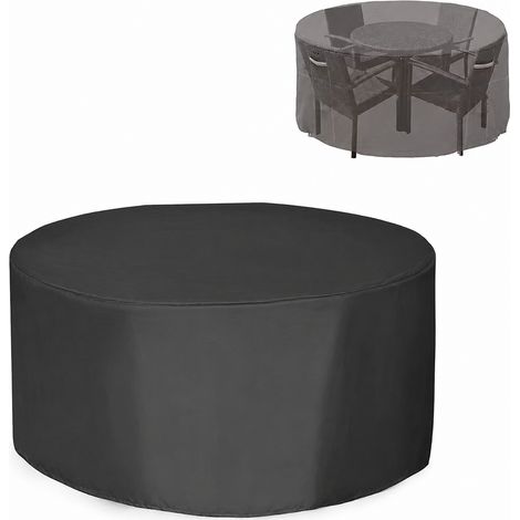 Housse de protection ronde pour table de jardin 12075 cm en tissu Oxford 210D noir 120 75 300 g – Livraison gratuite