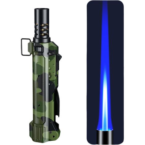 Beyamis Kit EDC portable 5 en 1 comprenant lampe torche, ouvre-bouteille, outil pliant, tournevis et perceuse à cigares (camouflage vert). (1/5)